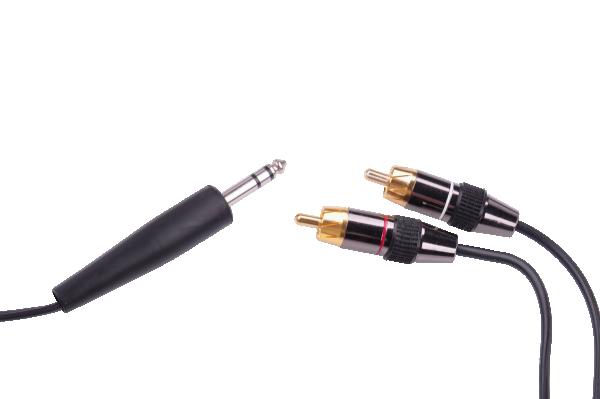 Kabel JACK 6.3 stereo - 2RCA 3m