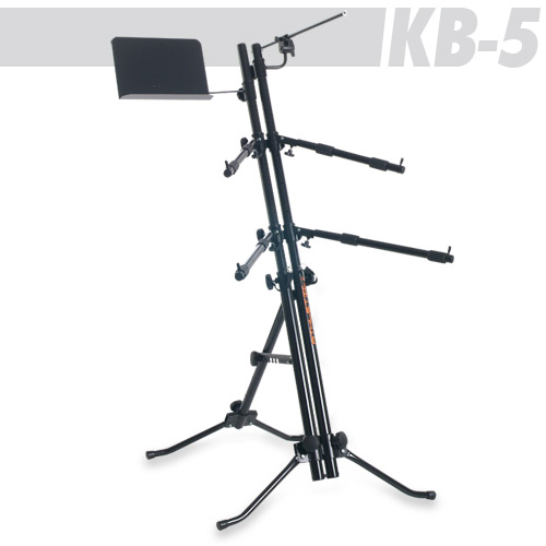 1.4 Statyw na dwa keyboardy z dostawk� mikrofonow� i pulpitem