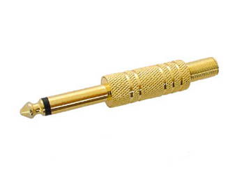 2.6  Wtyk Jack 6,3mm mono/gold