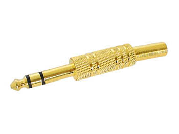 2.7 Wtyk Jack 6,3mm stereo/gold