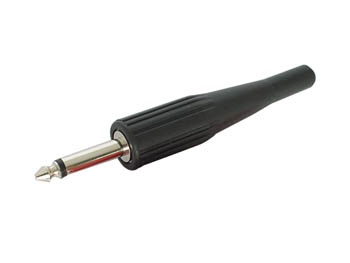 1.6 Wtyk Jack 6,3mm mono/guma/black
