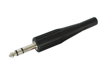 2.0 Wtyk Jack 6,3mm stereo/guma/black