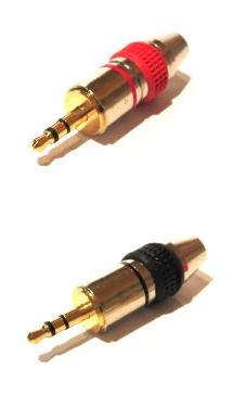 1.7 Wtyk jack 3,5mm stereo/na gruby kabel/czarny