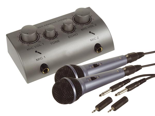 1.0a Mikser karaoke + 2 mikrofony + Echo