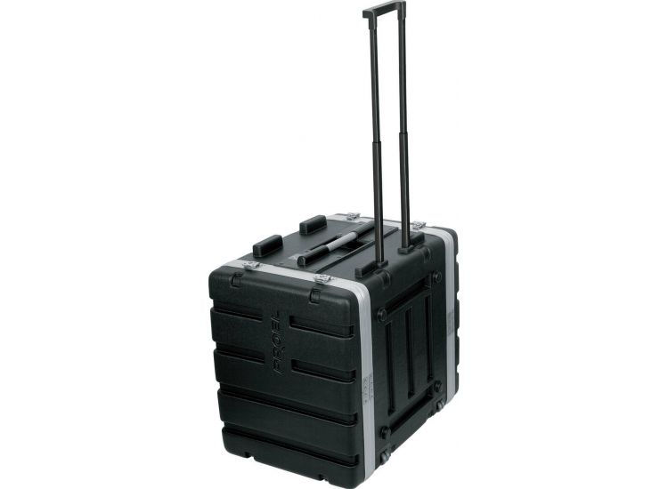 1.9 Sztywny case z ABS rack 10UW z k�kami i wysuwan� r�czk�