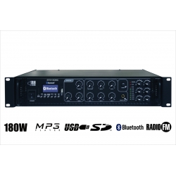 Nagłośnienie naścienne RH SOUND ST-2180BC/MP3+FM+BT + 6x BS-1050TS/B