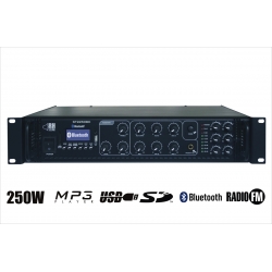 Nagłośnienie naścienne RH SOUND ST-2250BC/MP3+FM+BT + 6x BS-1060TS/B