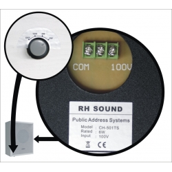 Głośnik ścienny, radiowęzłowy, RH SOUND, 100V, CH-501TS/W 