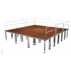SCENA 6x4m , KOMPLETNA, SCHODY, BARIERKI