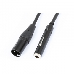 2.7 Kabel Converter XLR male-6,3Mono Fem 0,15m