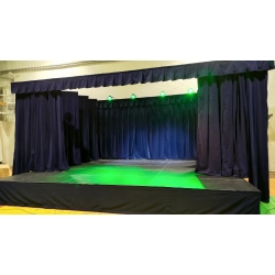 MOBILNA SCENA TEATRALNA 4x3m Z KOTARĄ i OŚWIETLENIEM