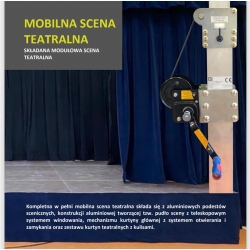 MOBILNA SCENA TEATRALNA 4x3m Z KOTARĄ i OŚWIETLENIEM