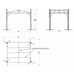 Scena 5x4m Kompletna, Podesty + Zadaszenie z plandeką